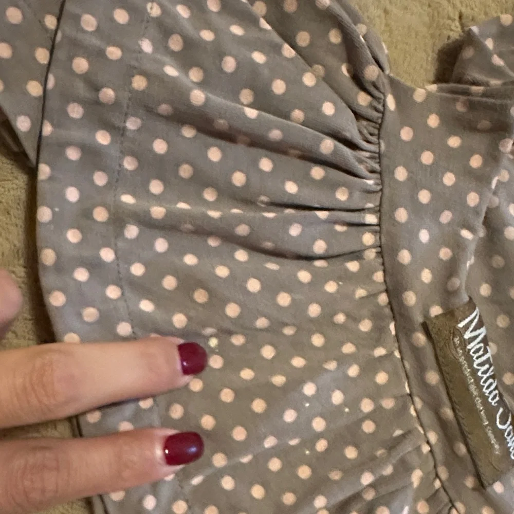 Matilda Jane Gray Pants with Pink Polka Dots